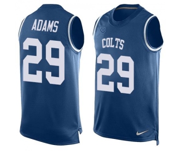 Men's Indianapolis Colts #29 Mike Adams Royal Blue Hot Pressing Player Name & Number Nike NFL Tank Top Jersey