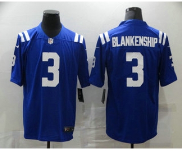 Men's Indianapolis Colts #3 Rodrigo Blankenship Royal Blue 2020 Vapor Untouchable Stitched NFL Nike Limited Jersey