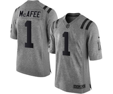 Nike Colts #1 Pat McAfee Gray Men's Stitched NFL Limited Gridiron Gray Jersey