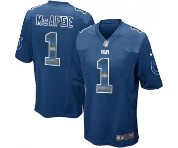 Nike Colts #1 Pat McAfee Royal Blue Team Color Men's Stitched NFL Limited Strobe Jersey