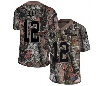 Nike Colts #12 Andrew Luck Camo Men's Stitched NFL Limited Rush Realtree Jersey