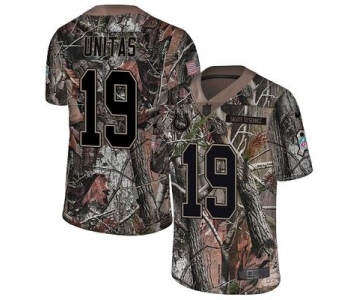 Nike Colts #19 Johnny Unitas Camo Men's Stitched NFL Limited Rush Realtree Jersey