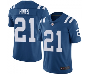 Nike Colts #21 Nyheim Hines Royal Blue Team Color Men's Stitched NFL Vapor Untouchable Limited Jersey