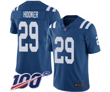 Nike Colts #29 Malik Hooker Royal Blue Men's Stitched NFL Limited Rush 100th Season Jersey