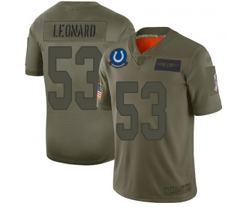 Nike Colts #53 Darius Leonard Camo Men's Stitched NFL Limited 2019 Salute To Service Jersey