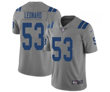 Nike Colts #53 Darius Leonard Gray Men's Stitched NFL Limited Inverted Legend Jersey