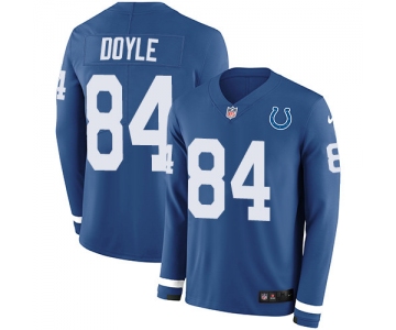 Nike Colts #84 Jack Doyle Royal Blue Team Color Men's Stitched NFL Limited Therm