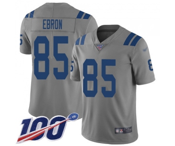 Nike Colts #85 Eric Ebron Gray Men's Stitched NFL Limited Inverted Legend 100th Season Jersey