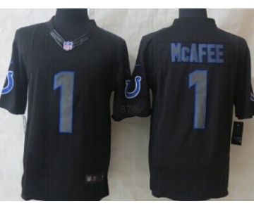 Nike Indianapolis Colts #1 Pat McAfee Black Impact Limited Jersey