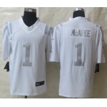 Nike Indianapolis Colts #1 Pat McAfee Platinum White Limited Jersey