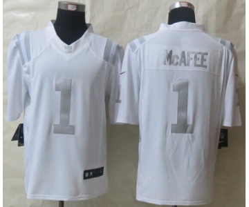 Nike Indianapolis Colts #1 Pat McAfee Platinum White Limited Jersey