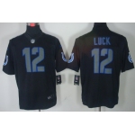 Nike Indianapolis Colts #12 Andrew Luck Black Impact Limited Jersey