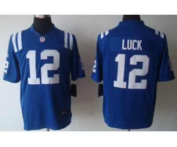 Nike Indianapolis Colts #12 Andrew Luck Blue Limited Jersey