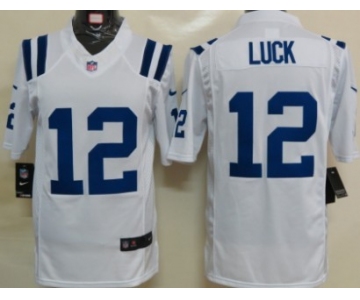 Nike Indianapolis Colts #12 Andrew Luck White Limited Jersey