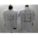 Nike Indianapolis Colts #19 Johnny Unitas Platinum White Limited Jersey