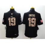 Nike Indianapolis Colts #19 Johnny Unitas Salute to Service Black Limited Jersey