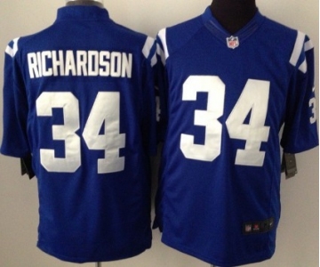 Nike Indianapolis Colts #34 Trent Richardson Blue Limited Jersey