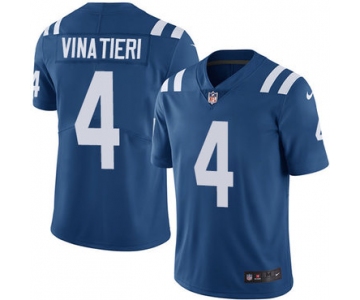 Nike Indianapolis Colts #4 Adam Vinatieri Royal Blue Team Color Men's Stitched NFL Vapor Untouchable Limited Jersey