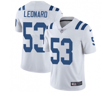 Nike Indianapolis Colts #53 Darius Leonard White Men's Stitched NFL Vapor Untouchable Limited Jersey