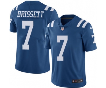 Nike Indianapolis Colts #7 Jacoby Brissett Royal Blue Men's Stitched NFL Limited Rush Jersey