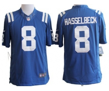 Nike Indianapolis Colts #8 Matt Hasselbeck Blue Limited Jersey