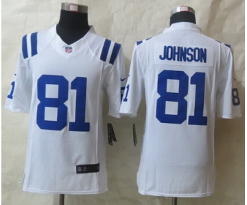 Nike Indianapolis Colts #81 Andre Johnson White Limited Jersey
