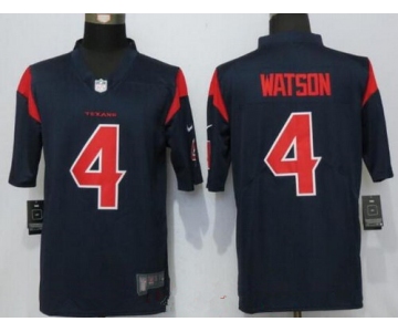 Men's 2017 NFL Draft Houston Texans #4 Deshaun Watson Navy Blue 2016 Color Rush Stitched NFL Nike Limited Jersey