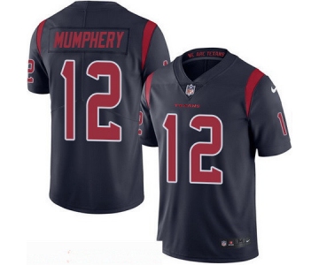 Men's Houston Texans #12 Keith Mumphery Navy Blue 2016 Color Rush Stitched NFL Nike Limited Jersey