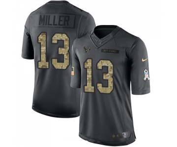 Men's Houston Texans #13 Braxton Miller Black Anthracite 2016 Salute To Service Stitched NFL Nike Limited Jersey