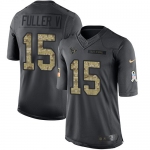 Men's Houston Texans #15 Will Fuller V Black Anthracite 2016 Salute To Service Stitched NFL Nike Limited Jersey