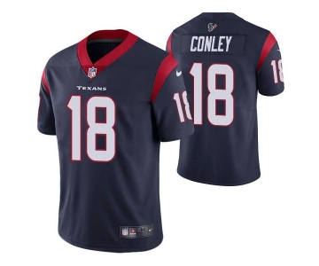 Men's Houston Texans #18 Chris Conley Navy Vapor Untouchable Limited Stitched Jersey