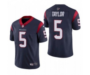 Men's Houston Texans #5 Tyrod Taylor Navy Vapor Untouchable Limited Stitched Jersey