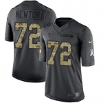 Men's Houston Texans #72 Derek Newton Black Anthracite 2016 Salute To Service Stitched NFL Nike Limited Jersey