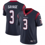 Nike Houston Texans #3 Tom Savage Navy Blue Team Color Men's Stitched NFL Vapor Untouchable Limited Jersey