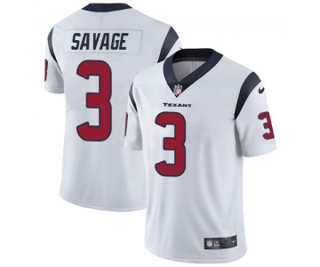 Nike Houston Texans #3 Tom Savage White Men's Stitched NFL Vapor Untouchable Limited Jersey