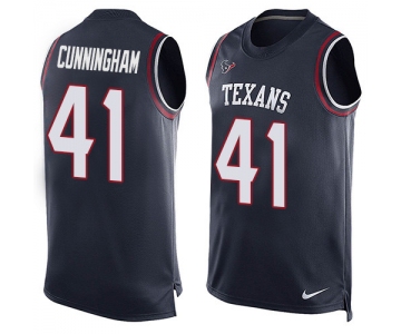 Nike Houston Texans #41 Zach Cunningham Navy Blue Team Color Men's Stitched NFL Limited Tank Top Jersey