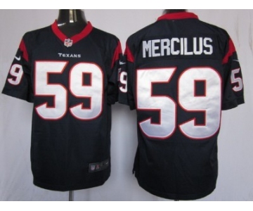 Nike Houston Texans #59 Whitney Mercilus Blue Limited Jersey