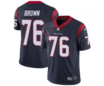 Nike Houston Texans #76 Duane Brown Navy Blue Team Color Men's Stitched NFL Vapor Untouchable Limited Jersey