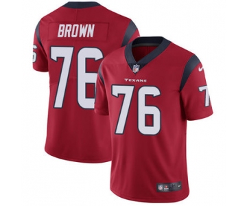 Nike Houston Texans #76 Duane Brown Red Alternate Men's Stitched NFL Vapor Untouchable Limited Jersey