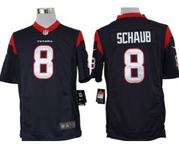 Nike Houston Texans #8 Matt Schaub Blue Limited Jersey