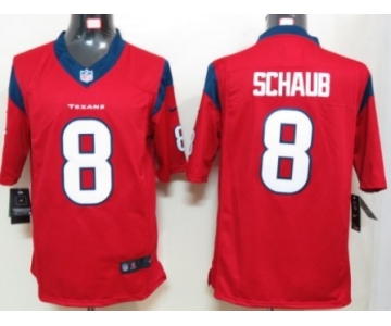 Nike Houston Texans #8 Matt Schaub Red Limited Jersey