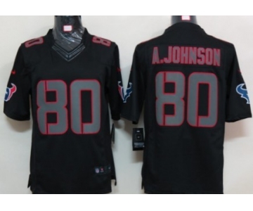 Nike Houston Texans #80 Andre Johnson Black Impact Limited Jersey