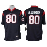 Nike Houston Texans #80 Andre Johnson Blue Limited Jersey