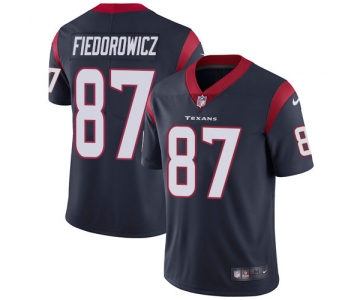 Nike Houston Texans #87 C.J. Fiedorowicz Navy Blue Team Color Men's Stitched NFL Vapor Untouchable Limited Jersey