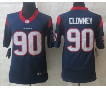 Nike Houston Texans #90 Jadeveon Clowney Blue Limited Jersey