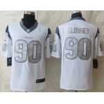 Nike Houston Texans #90 Jadeveon Clowney Platinum White Limited Jersey