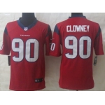 Nike Houston Texans #90 Jadeveon Clowney Red Limited Jersey