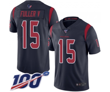 Nike Texans #15 Will Fuller V Navy Blue Men's Stitched NFL Limited Rush 100th Season Jersey