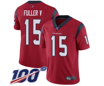 Nike Texans #15 Will Fuller V Red Alternate Men's Stitched NFL 100th Season Vapor Limited Jersey