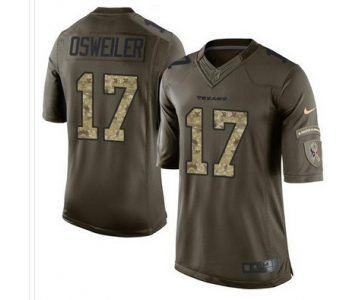 Nike Texans #17 Brock Osweiler Green Men's Stitched NFL Limited Salute to Service Jersey